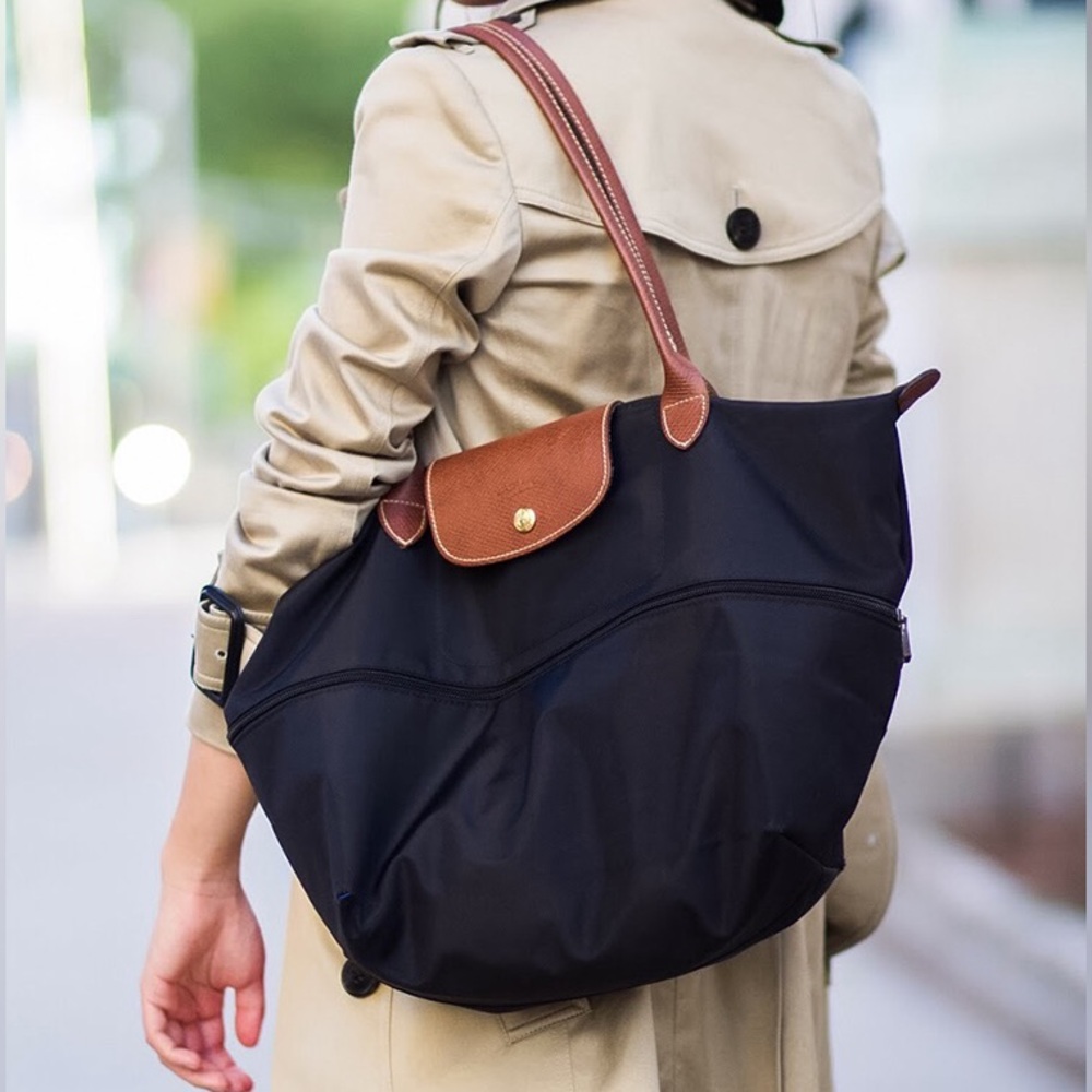 Longchamp Le Pliage Expandable Tote Black